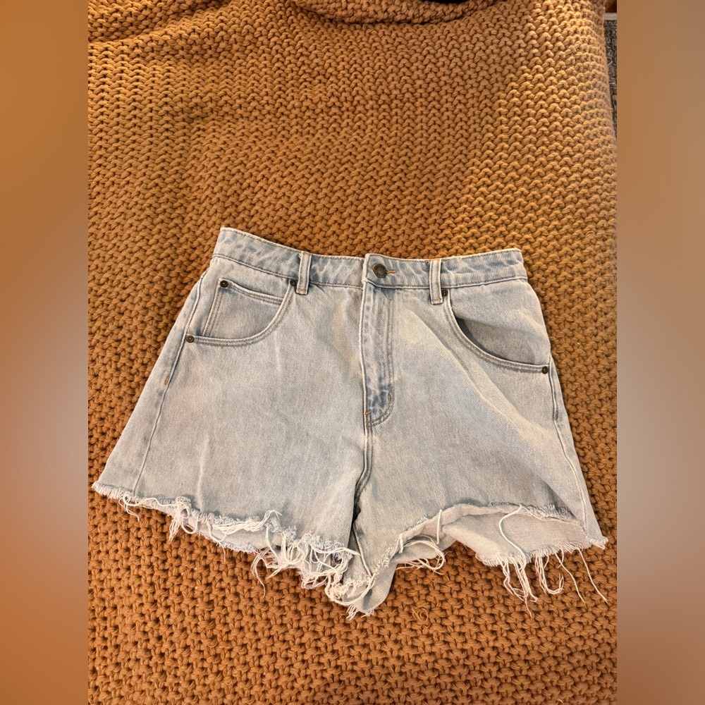 ROLLAS high waisted jean shorts (size 30)